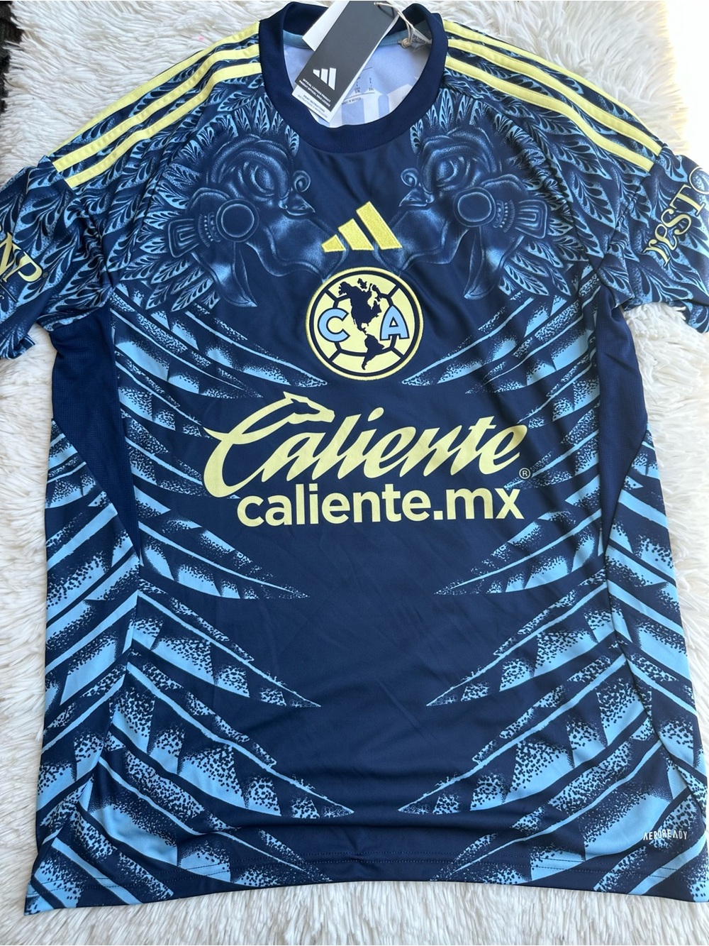 New Adidas Club América Navy & Yellow Soccer Jersey